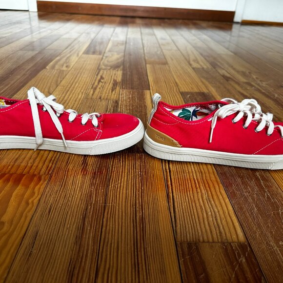 NWOT Women's Size 8.5 Toms Travel Lite Red Shoes - Picture 9 of 12